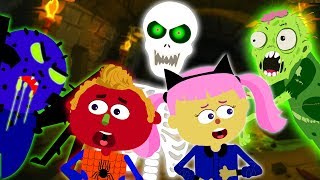Halloween Songs for Kids With Funny Creatures in Haunted Tunnel