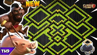 NEW TOWN HALL 9 FARMING/TROPHY BASE 2018! TH9 HYBRID DARK BASE WITH REPLAYS!! - CLASH OF CLANS(COC)