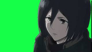 Mikasa Attack On An Anime Green Screen