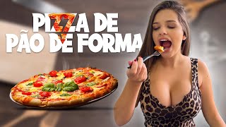 PIZZA DE PÃO DE FORMA RECEITA FÁCIL E RÁPIDA!!!