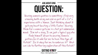 Ask About Kink: Wearing Women's Panties