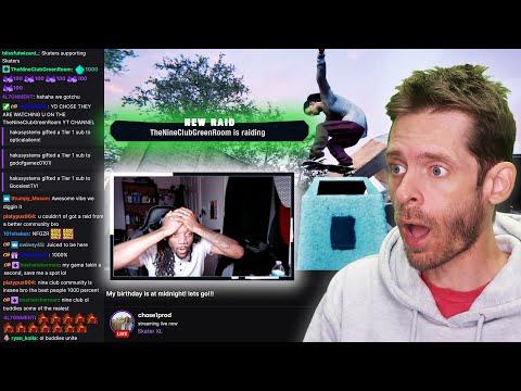 Nine Club Raided Twitch Streamer Playing Skater XL | Best Reaction Ever!!