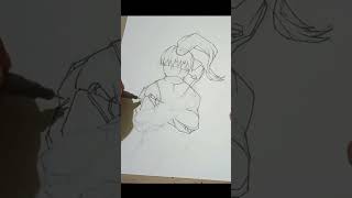 Drawing Ironman Bearhugging Sonya Blaze