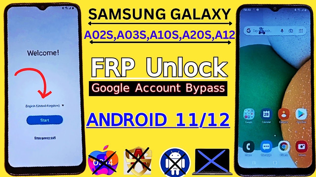 Samsung A02S,A20S,A03S,A10S,A12 FRP Bypass Android 12 | Samsung A02S,A20S,A03S,A10S,A12 FRP Bypass Android 12 |