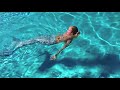 Mermaid Melissa swimming - beautiful light blue mermaid tail