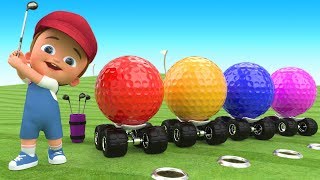 Little Baby Fun Play Golf Game Learning Colors with Golf Balls 3D for Kids Children Toddlers Games