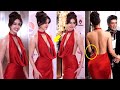 Oops.. it's Clearly Flashing 😲😱 Disha Patani In Very Open Red Satin Outfit At FEF Awards Show