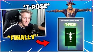 Tfue Finally Buys T-Pose Emote From Item Shop