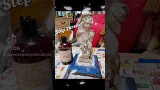 Angel Statue Saved & Upcycled, More Info On This Rescue Available On My Facebook Page.