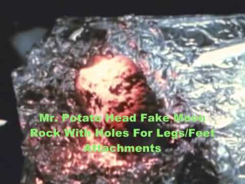 Moon Landing Hoax Apollo 14 : Mr. Potato Head Fake Moon Rock -Baboon & Blue