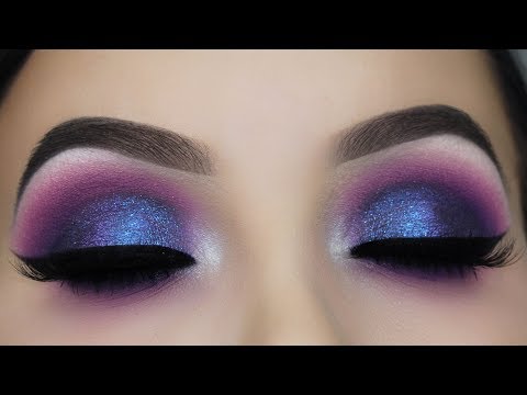 Blue Purple Smokey Eye Makeup tutorial - YouTube