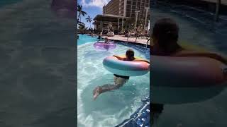 Cute Girls Swimming In The Pool