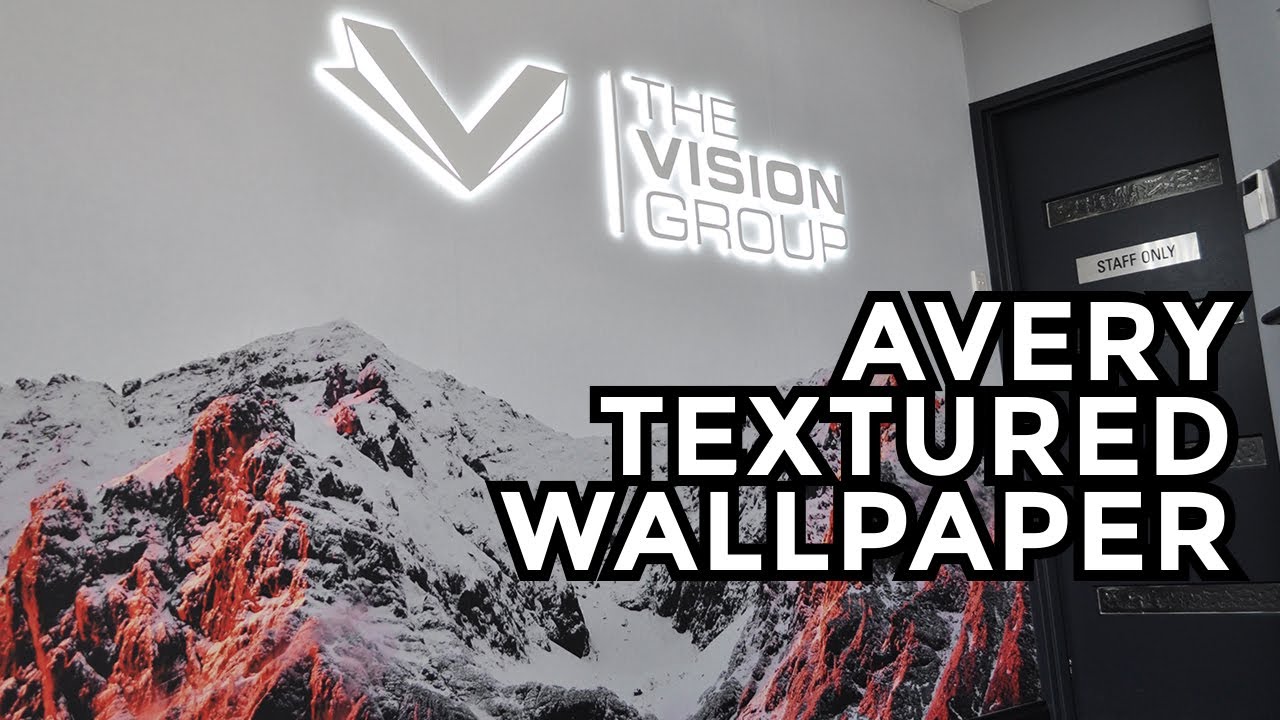 Textured Wallpaper and LED Logo