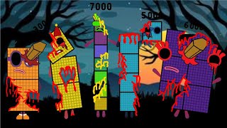 Numberblocks Unusual One Thousand To Ten Thousand But Zombies