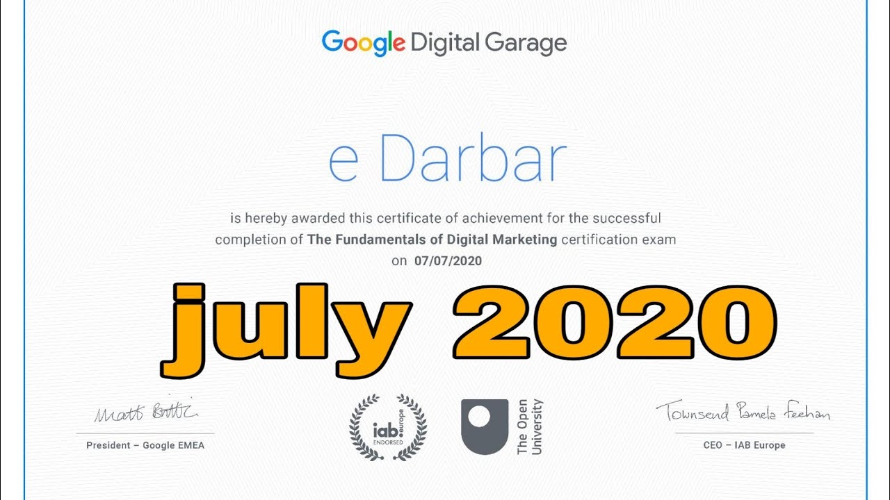 Google digital garage final exam answers July 2020 | google digital garage certification exam answer