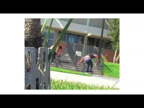 INSTABLAST! -  Fs Boardslide to Fakie 18 Stair Rail! Lazerflip Tripple set, Chicks Ripping!!!