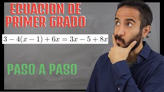 Como RESOLVER una ECUACION de PRIMER GRADO | CURSO de ECUACIONES Clase #9