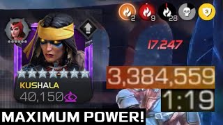The Maximum Power Of 7 Star Kushala 3 Million Damage In 79 Seconds Mcoc