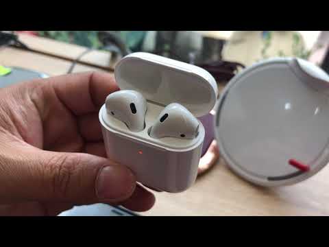 Khui hộp tai nghe Apple AirPods 2 và thử sạc không dây qua Galaxy S10