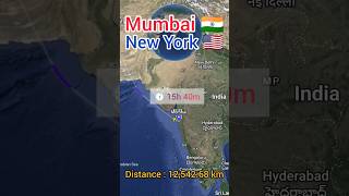 Mumbai To New York Flight Route India To United States