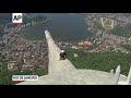 Raw: Iconic Rio Statue Damaged by Lightning