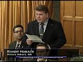 Randy Hoback Congratulates Prince Albert Fire Chief Les Karpluk in the House of Commons