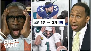 Jaxson Dart Is No Joke - Shannon & Stephen A. Reacts To Eagles Shocking Blowout Loss To Giants