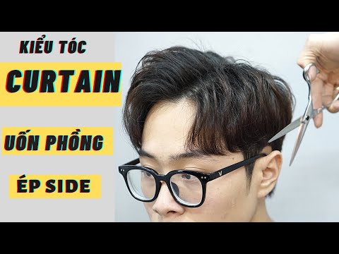 #UONTOCDEP | Kiểu tóc CURTAIN là gì ??? - Hướng dẫn CẮT + UỐN + ÉP SIDE ....- M.Hùng BarberSharing