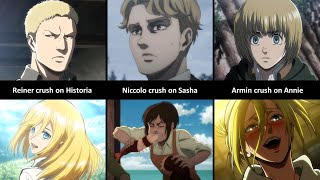 Crushes of Attack on Titan Characters