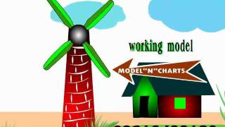 HOW TO MAKE @ WIND MILL WORKING MODEL CHARTS &amp; PROJECTS &amp; ART &amp; CRAFTS 