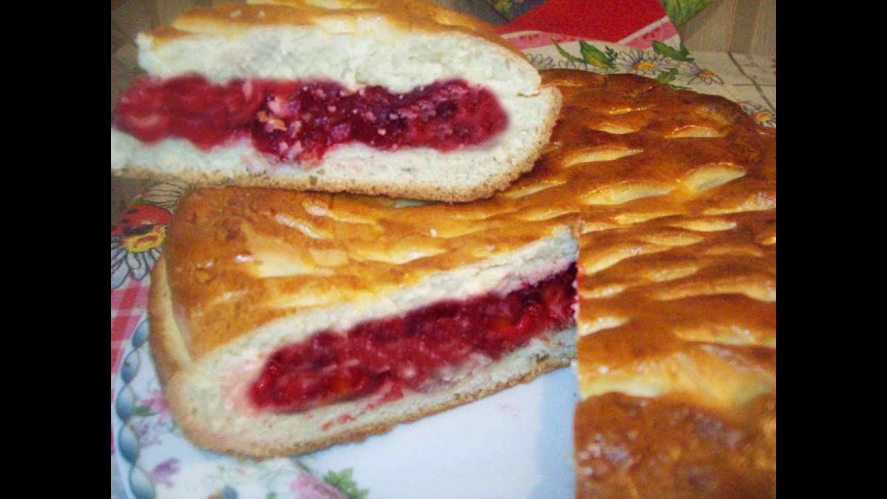 Открытый пирог с вишней из дрожжевого теста рецепт Открытый пирог с вишней из дрожжевого теста рецепт