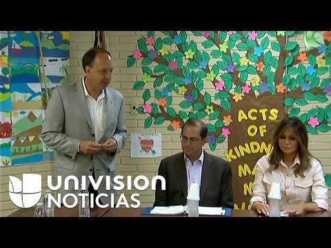 Melania Trump hace visita sorpresa a un centro de detención.