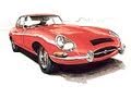 I ♥ Jaguar E-Type XKE Series 1 2 3 1960s 1970s Series I II III Art