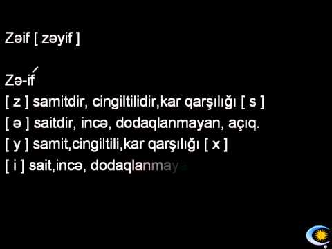 Azərbaycan dili-Fonetik təhlil