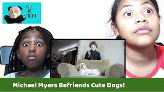 Michael Myers Befriends Cute Dogs Funny Dogs Maymo Penny & Pot Pie - REACTION