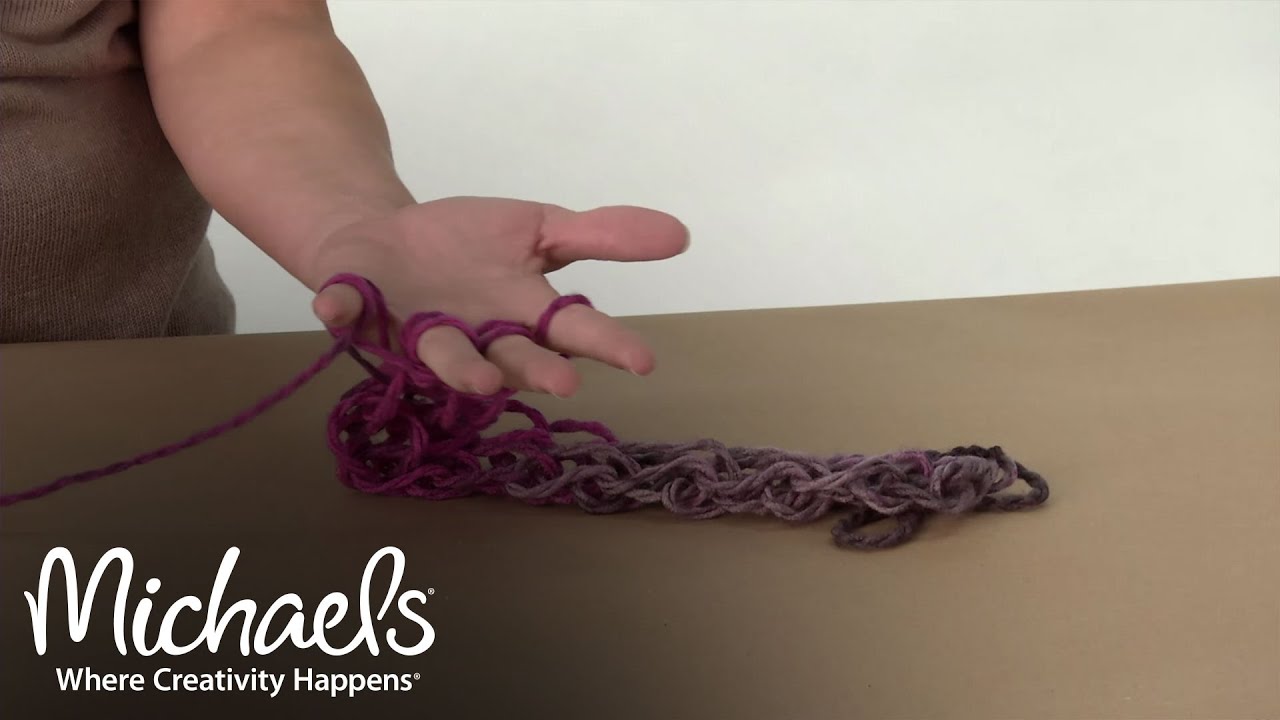tricoter un foulard avec les doigts