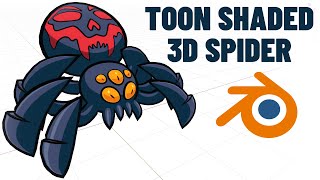 Toon Shaded 3D Spider isn't real, it can't hurt you!