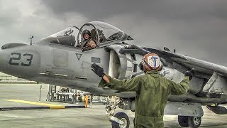 AV-8B Harrier Jet READY TO TAKEOFF: Preflight Ops @ Marine Corps Air Station Iwakuni, Japan