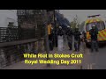 "White Riot" as squatters are evicted from squat on Cheltenham Road, Bristol.