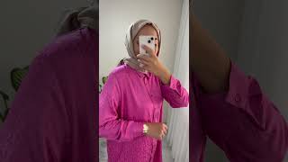 Fuşya Gömlek Standart Bedendir.viskoz Kumaştır. Ön Boy 78Cm.arka Boy 85Cm..