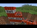 a quick little minecraft video with alot of tnt in a village
