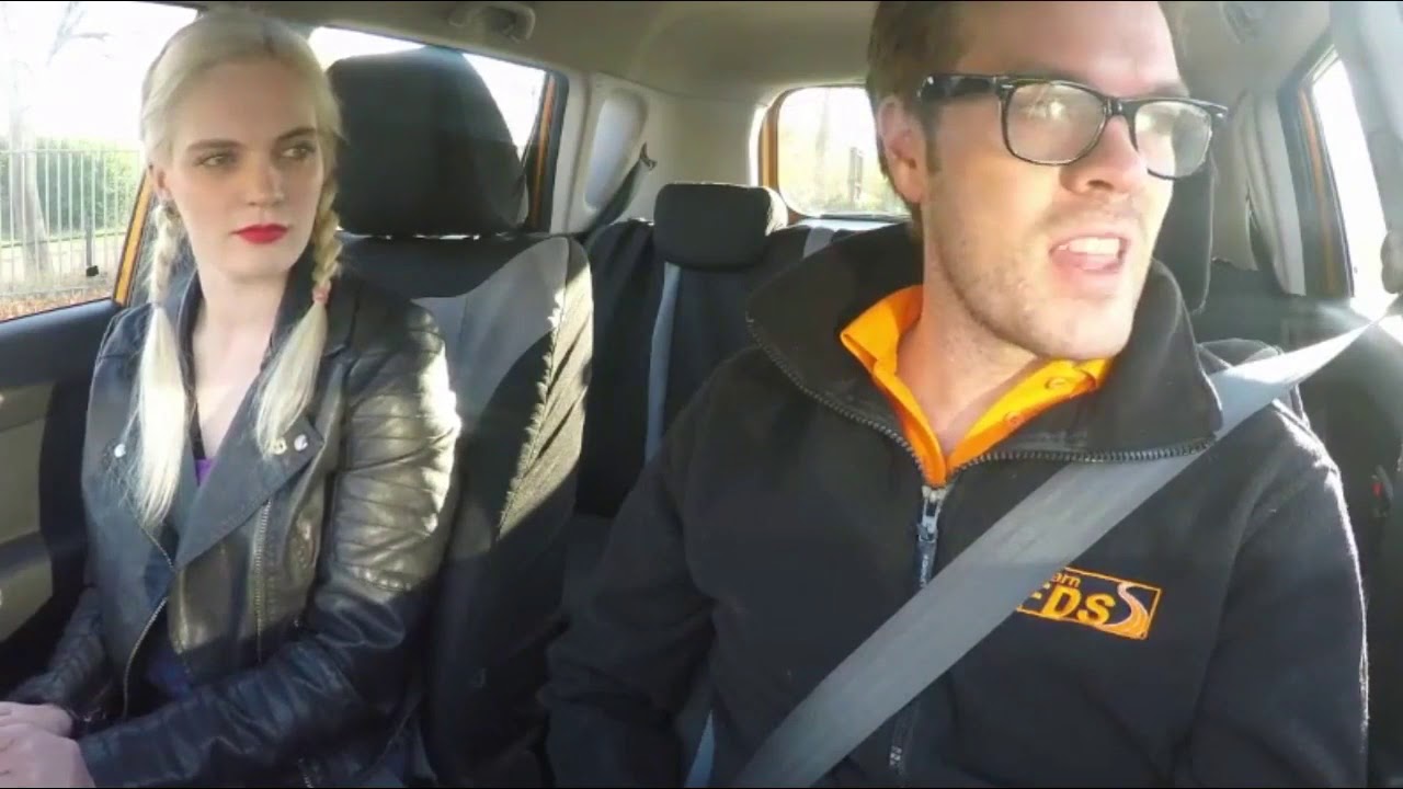 Fake driving school pigtailed cutie gets