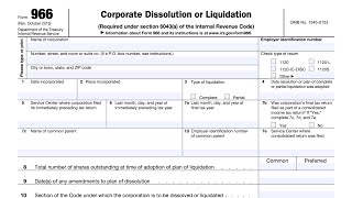 Irs Form 966 Walkthrough Corporate Dissolution Or Liquidation