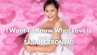 Watch Sarah Geronimo I Want To Know What Love Is video