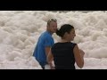 Raw: Sea Foam Blankets Australian Beach Town