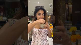 Shriya Saran Enjoying Pani Puri At Dubai Filmytime
