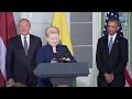 Presidents of the U.S., Estonia, Latvia, and Lithuania Deliver Remarks