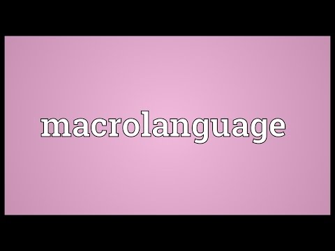 Header of Macrolanguage