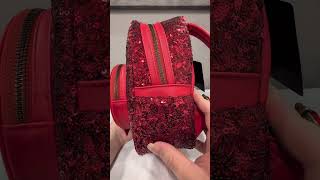 Loungefly Disney Villains Evil Queen Old Hag Sequin Red Snow Globe Mini Backpack
