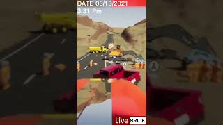 A Truck Crashes Into A Work Zone After Brakes Fail